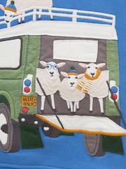 Joules Boys' Artwork Sweat Blue Applique Sweatshirt - Image 3 of 4