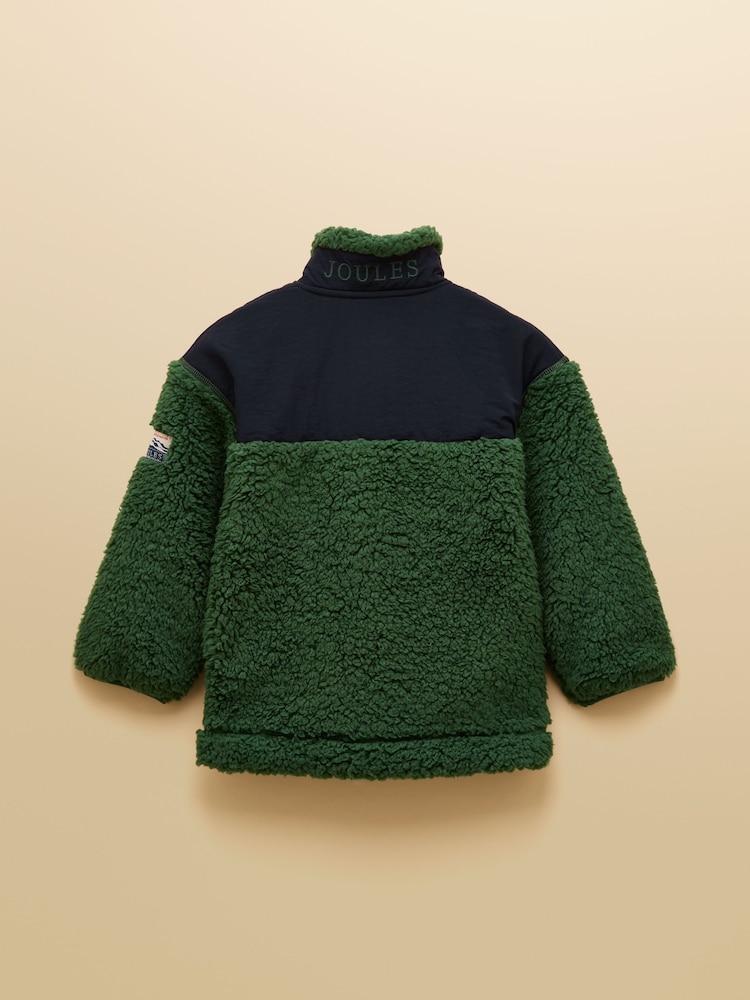 Joules Boys' Billy Green Quarter Zip Fleece - Image 2 of 5 Joules Boys' Billy Green Quarter Zip Fleece - Image 2 of 5
