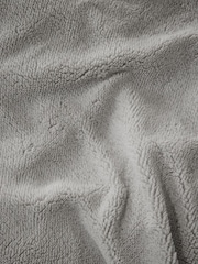 Silver Grey Teddy Fleece Extra Deep Fitted Deep Fitted Sheet - Image 2 of 2