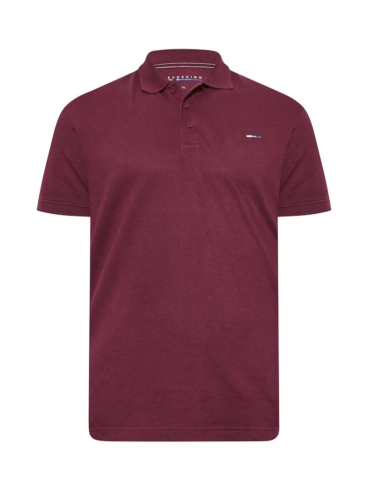BadRhino Big & Tall Red 100% Cotton Polo Shirt - Image 2 of 3