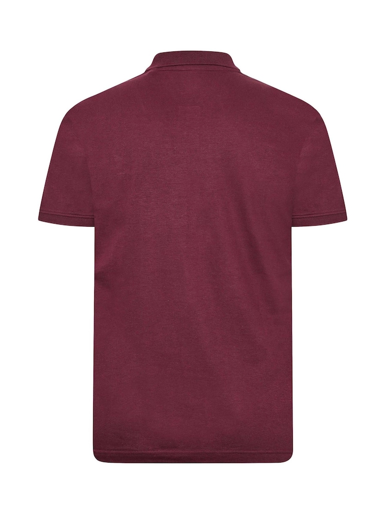 BadRhino Big & Tall Red 100% Cotton Polo Shirt - Image 3 of 3