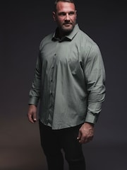 BadRhino Big & Tall Green Formal Shirt - Image 1 of 6