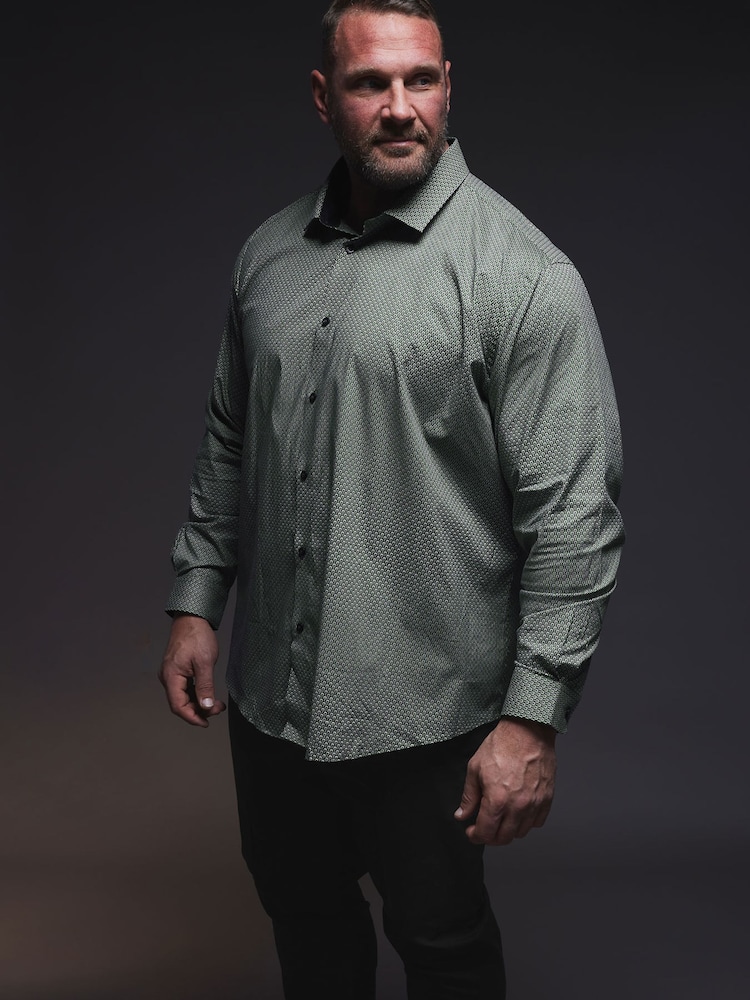 BadRhino Big & Tall Green Formal Shirt - Image 1 of 6
