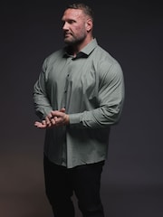 BadRhino Big & Tall Green Formal Shirt - Image 2 of 6