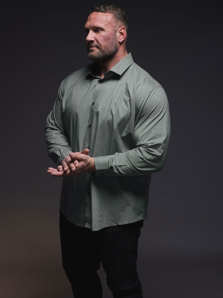 BadRhino Big & Tall Green Formal Shirt - Image 2 of 6