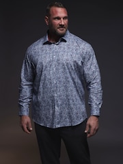 BadRhino Big & Tall Navy Blue Formal Shirt - Image 2 of 6