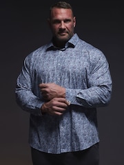 BadRhino Big & Tall Navy Blue Formal Shirt - Image 4 of 6