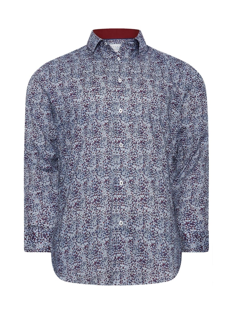 BadRhino Big & Tall Navy Blue Formal Shirt - Image 5 of 6