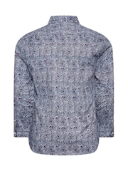 BadRhino Big & Tall Navy Blue Formal Shirt - Image 6 of 6
