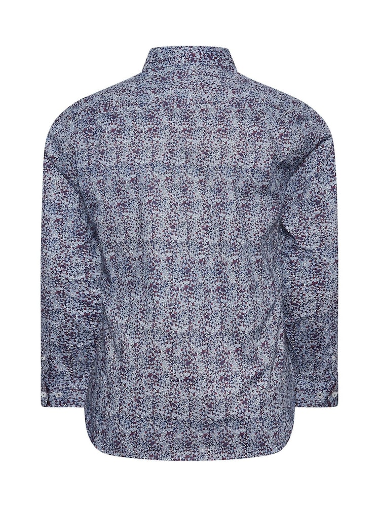 BadRhino Big & Tall Navy Blue Formal Shirt - Image 6 of 6