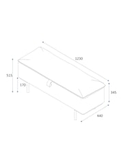 MADE.COM Natural Oat Textured Weave Harlow Storage Ottoman Bench - Image 4 of 6