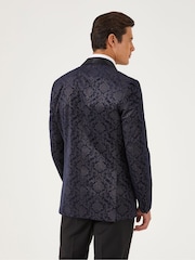 Skopes Blue Tailored Fit Tiesto Velvet Dinner Jacket - Image 3 of 6