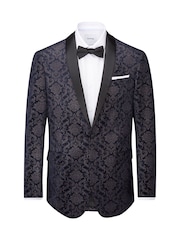 Skopes Blue Tailored Fit Tiesto Velvet Dinner Jacket - Image 5 of 6