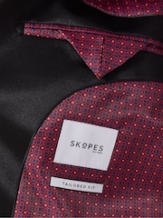 Skopes Blue Tailored Fit Tiesto Velvet Dinner Jacket - Image 6 of 6