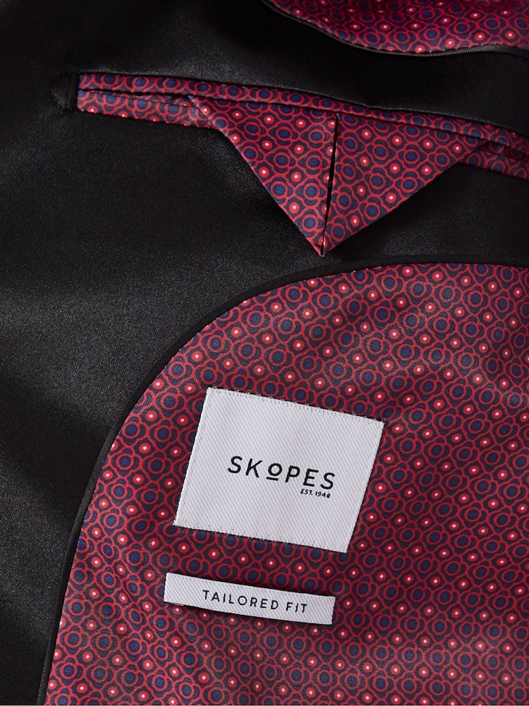 Skopes Blue Tailored Fit Tiesto Velvet Dinner Jacket - Image 6 of 6
