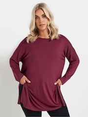 Yours Curve Red Leopard Glitter Heart T-Shirt - Image 1 of 6