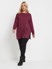 Yours Curve Red Leopard Glitter Heart T-Shirt - Image 3 of 6