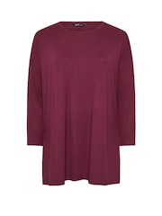 Yours Curve Red Leopard Glitter Heart T-Shirt - Image 6 of 6