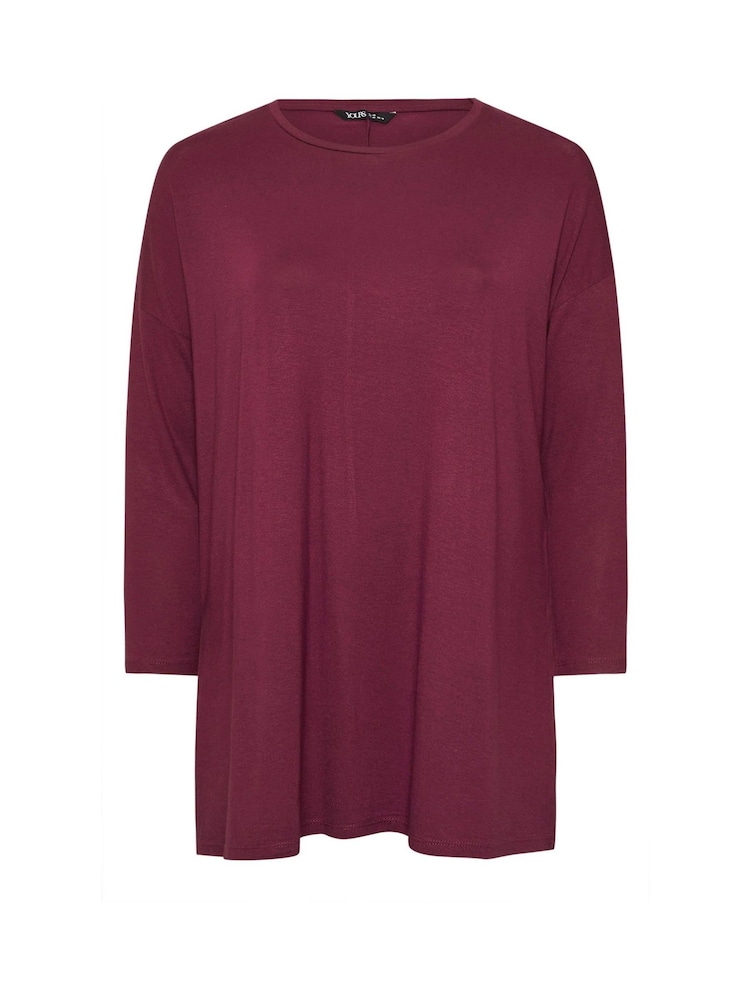 Yours Curve Red Leopard Glitter Heart T-Shirt - Image 6 of 6
