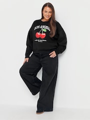 Yours Curve Black Cherry Sweatshirt - Image 2 of 5
