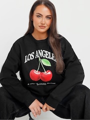 Yours Curve Black Cherry Sweatshirt - Image 4 of 5