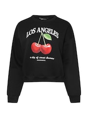 Yours Curve Black Cherry Sweatshirt - Image 5 of 5