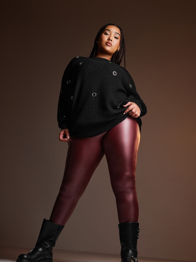Yours Curve Beschichtete Leggings - Bild 2 von 6 Yours Curve Beschichtete Leggings - Bild 2 von 6