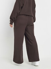 Yours Curve Brown Boston 1953 Wide Leg Joggers - Image 3 of 5