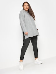 Yours Curve Grey Stretch Pull on Jeggings - Image 2 of 4