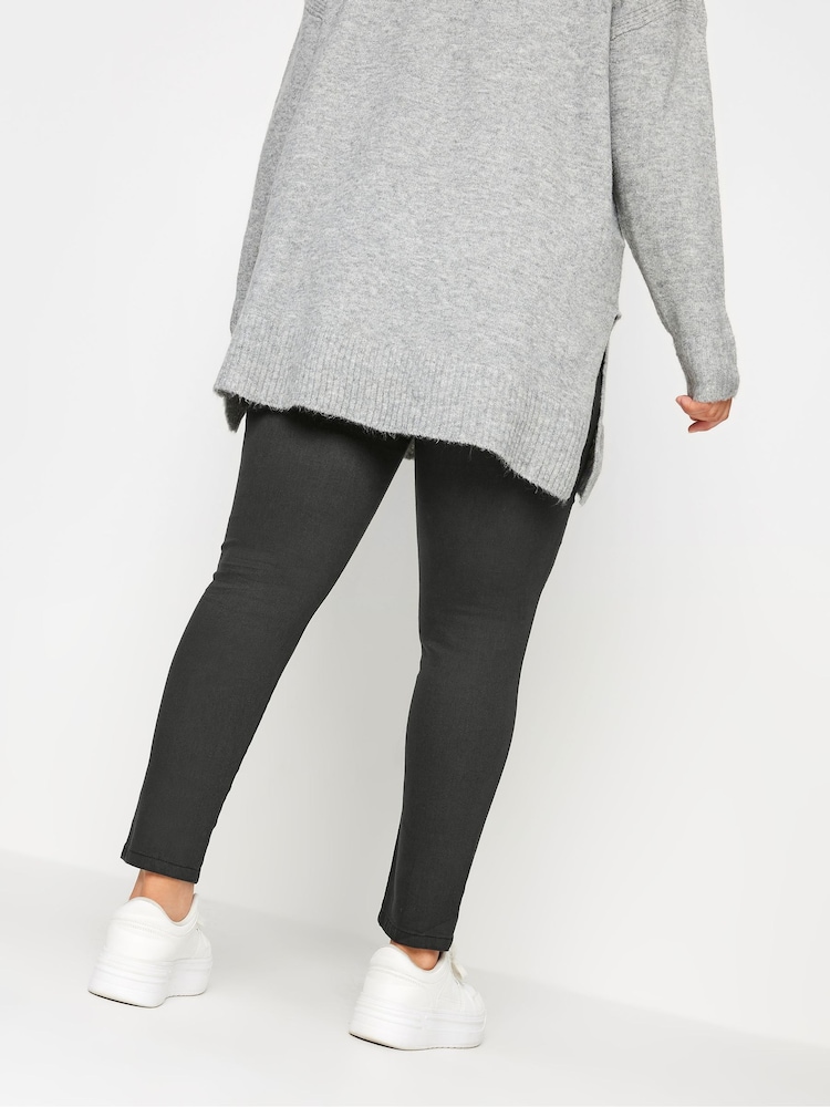 Yours Curve Grey Stretch Pull on Jeggings - Image 3 of 4