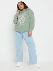Yours Curve Green Tropical Hoodie - Image 2 of 5