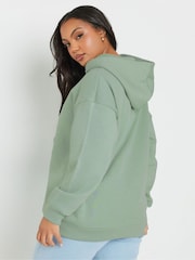 Yours Curve Green Tropical Hoodie - Image 3 of 5