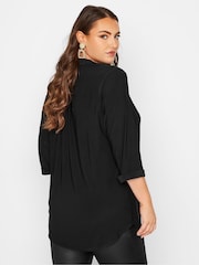 Yours Curve Black London Half Placket Blouses - Image 3 of 4