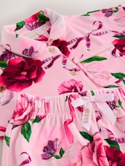 Pink - Baker by Ted Baker Floral Fleece Pyjamas Set 2 Piece - Bild 5 von 9