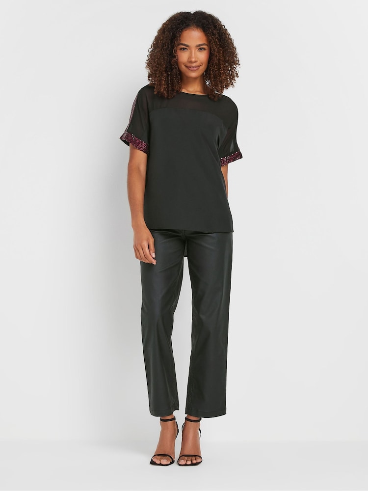 M&Co Sequin Shoulder Blouse - Bild 2 von 5