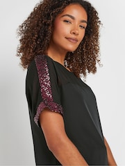 M&Co Sequin Shoulder Blouse - Bild 4 von 5