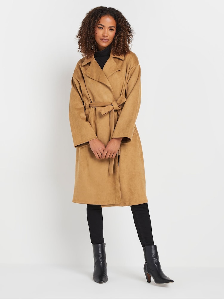 M&Co Brown Faux Suede Jacket - Image 1 of 5