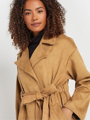 M&Co Brown Faux Suede Jacket - Image 4 of 5