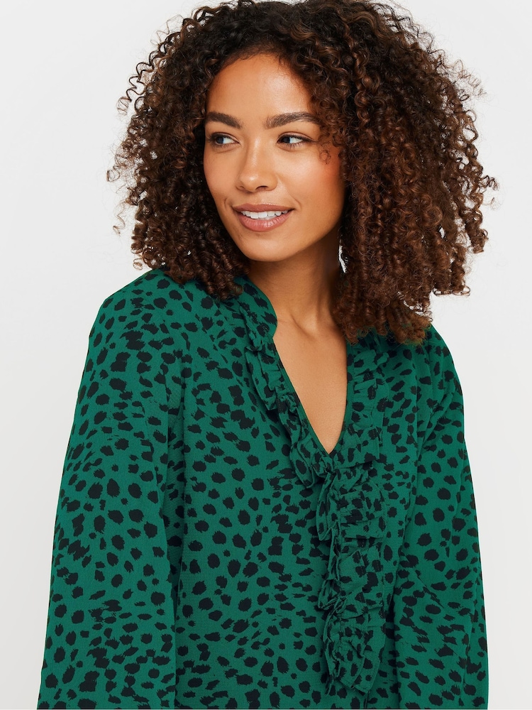 M&Co Green Notch Neck Blouse - Image 2 of 5