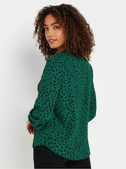 M&Co Green Notch Neck Blouse - Image 4 of 5