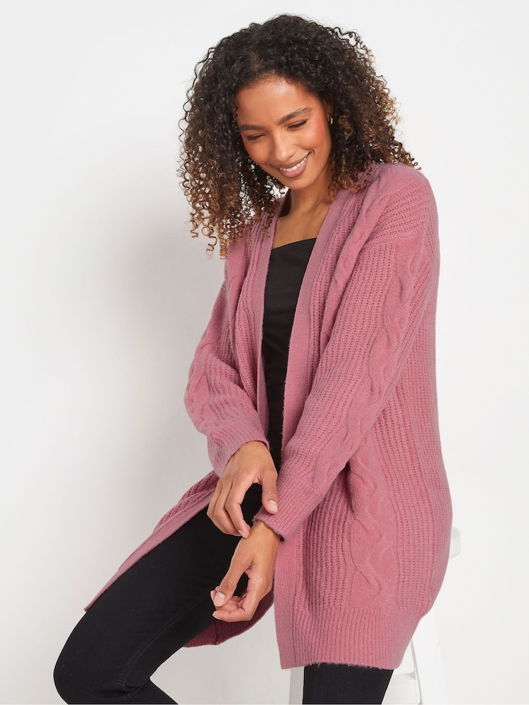 M&Co Pink Cable Cardigan - Image 1 of 5