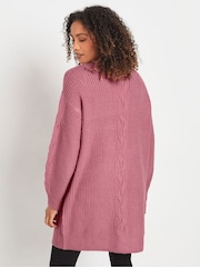 M&Co Pink Cable Cardigan - Image 3 of 5
