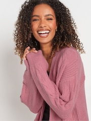 M&Co Pink Cable Cardigan - Image 4 of 5