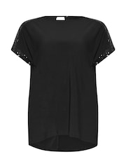 M&Co Black Sequin Shoulder Blouse - Image 5 of 5