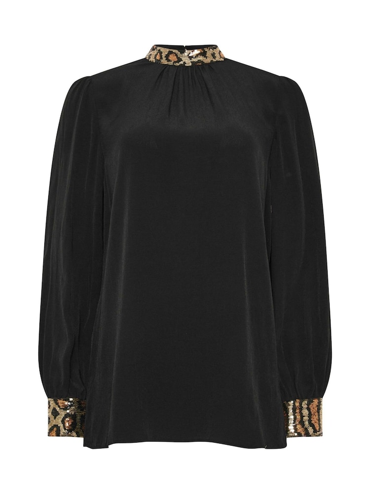 M&Co Sequin Collar & Cuff Blouse - Image 5 of 5