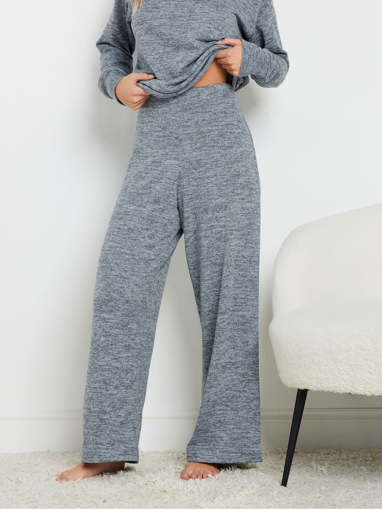 M&Co Blue Petite Wide Leg Lounge Trousers - Image 2 of 5