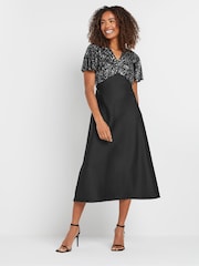M&Co Black Sequin Top Dress - Image 2 of 5