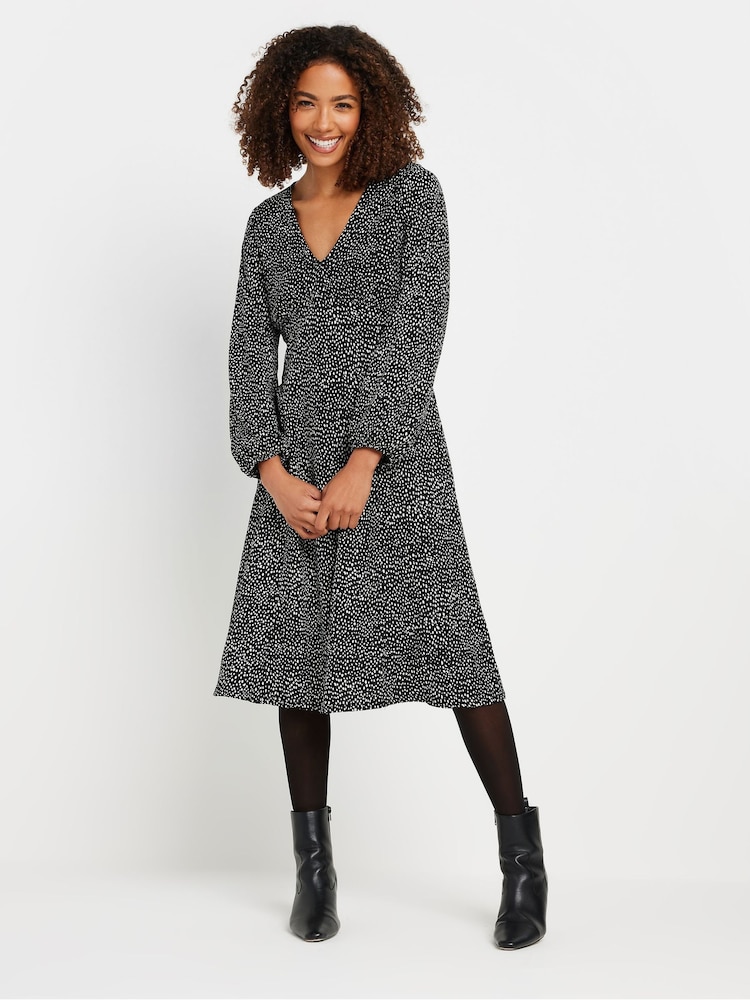 M&Co Black Empire Line Dress - Image 1 of 5