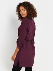M&Co Red Tie Waist Longline Shirt - Image 4 of 5