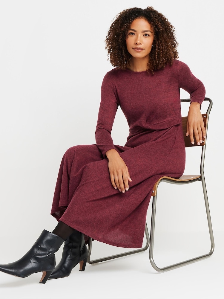 M&Co Red Twist Detail Dress - Image 2 of 5